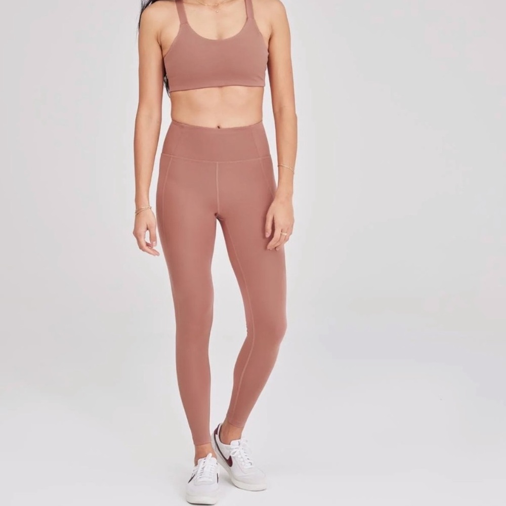 Girlfriend Collective Compressive Full Length Leggings in Rosebud Pink